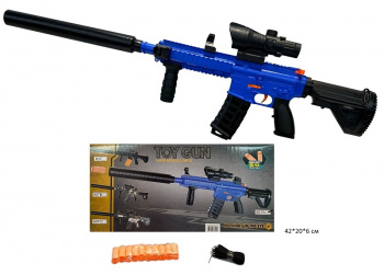 Оружие арт. 907A Автомат с прицелом, мягкими пулями в кор.• Оружие арт. 907A Автомат с прицелом, мягкими пулями в кор.•