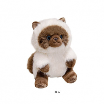 им Кошка арт. 209231 Белая с коричневой мордой резиновые следы ароматизированная 23 см в пак.